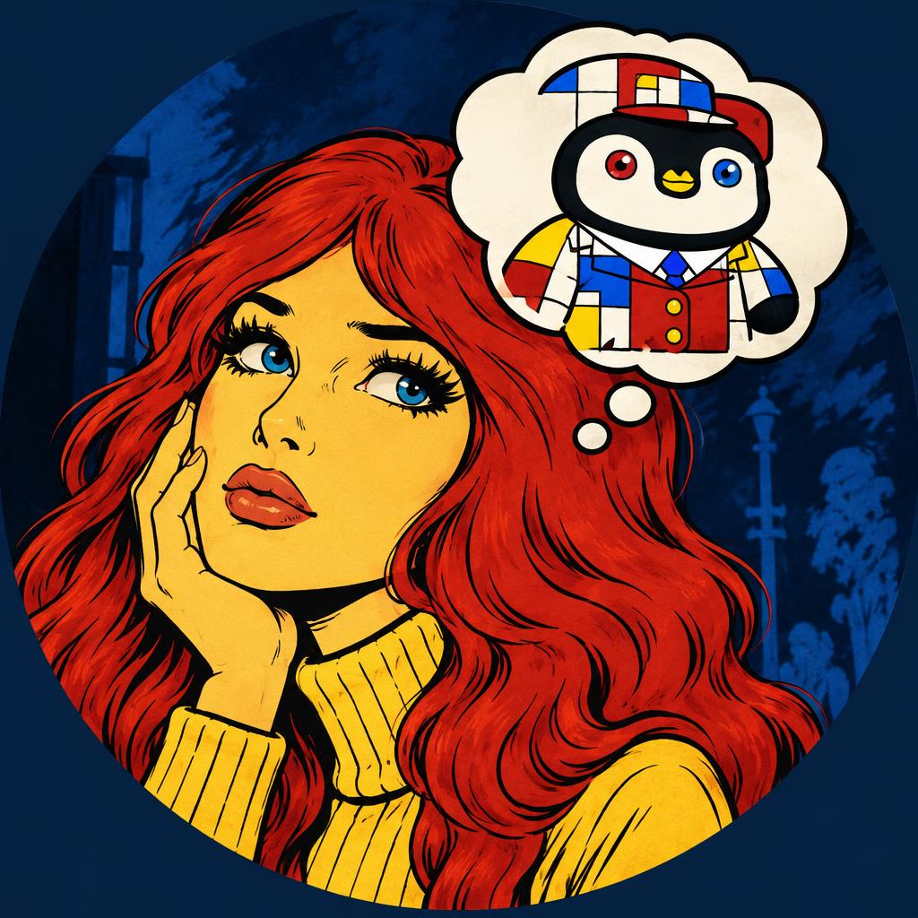 Penguin Daydream original artwork